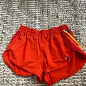 Women's Orange Athletic Shorts